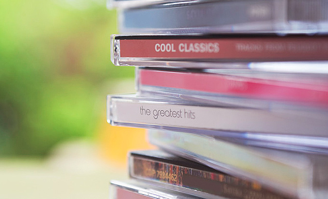 Gestapelte CDs